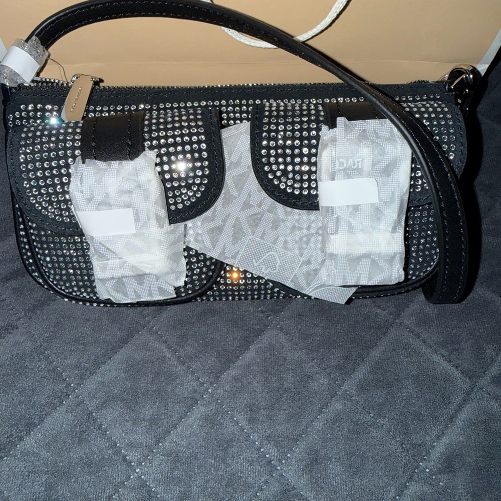 Michael Kors Black Studded Shoulder Bag